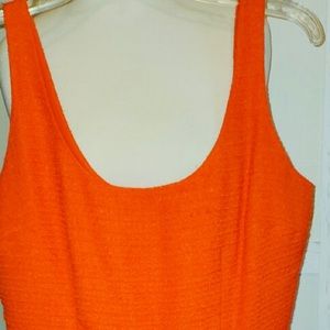 Ann Taylor Sleeveless Orange Dress